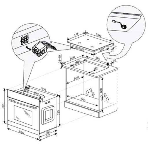 Электрический духовой шкаф Hansa BOEI 64030077