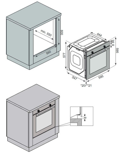 Электрический духовой шкаф Jacky's JO EB8638