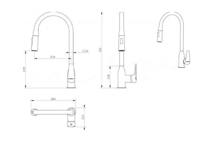 Смеситель для кухни Haiba HB73816
