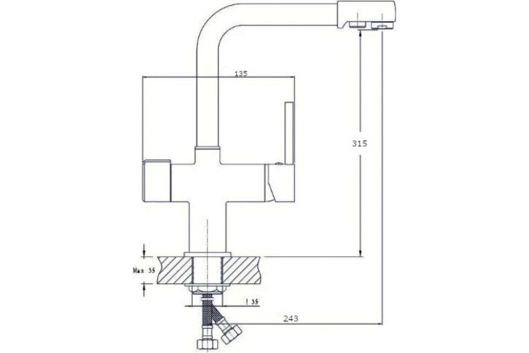 Смеситель для кухни Rush MS9035-33