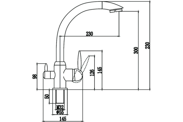 Смеситель для кухни Savol S-L1699C