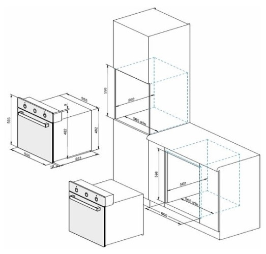 Электрический духовой шкаф Darina 2V BDE 112 710 BB