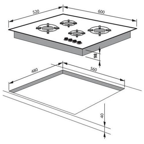 Газовая варочная панель Hansa BHKW 61038