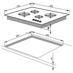Газовая варочная панель Hansa BHKW 61038