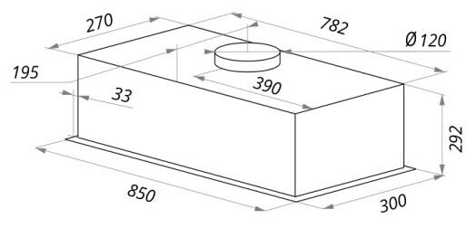 Встраиваемая вытяжка Maunfeld Crosby Push 90 GL нержавеющая сталь