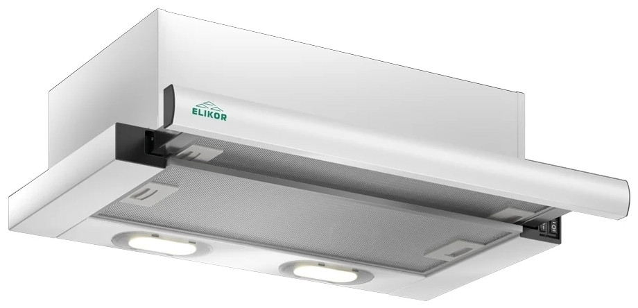 Встраиваемая вытяжка Elikor Slide Glass 50П 1000 белый белый