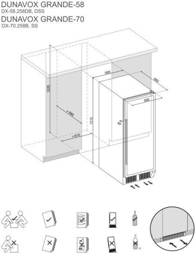 Винный шкаф Dunavox DX 70 258SS