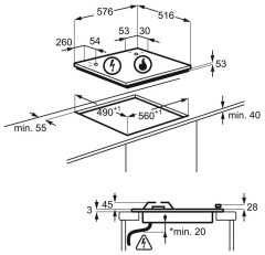 Газовая варочная панель AEG HG 694550 XB