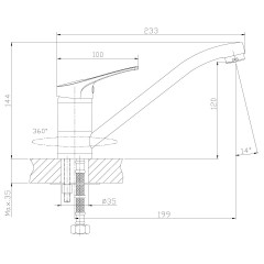 Смеситель для кухни Rossinka B35-21