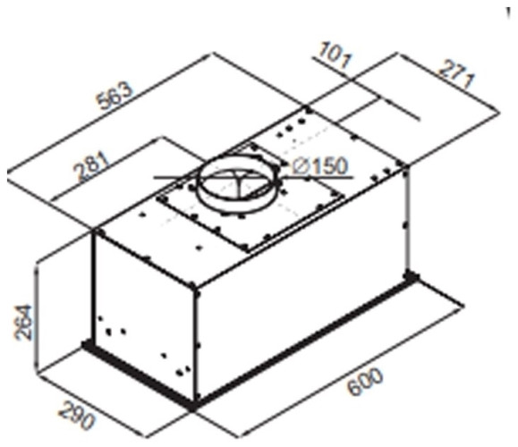 Встраиваемая вытяжка MAUNFELD Fantasy 1000ST 60 белое стекло