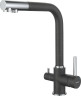 Смеситель для кухни GranFest Г-образный с краном питьевой воды 3611графит