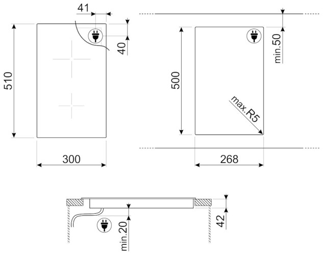 Электрическая варочная панель Smeg SE232TD