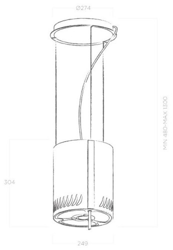 Островная вытяжка Elica Naked Urban Zinc/F/25