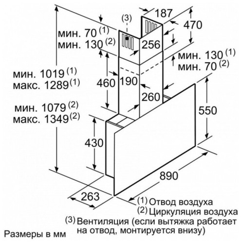 Кухонная вытяжка Bosch DWF 97RV60
