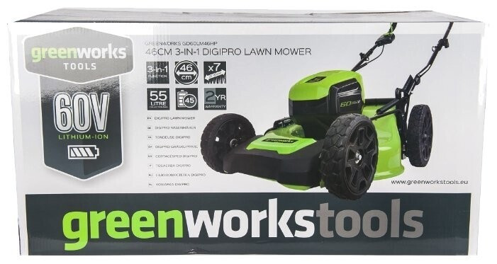 Газонокосилка электрическая greenworks 2502807ub GD60LM46HP
