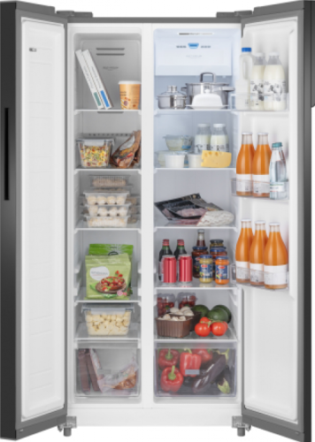 Холодильник Weissgauff WSBS 500 Inox Glass