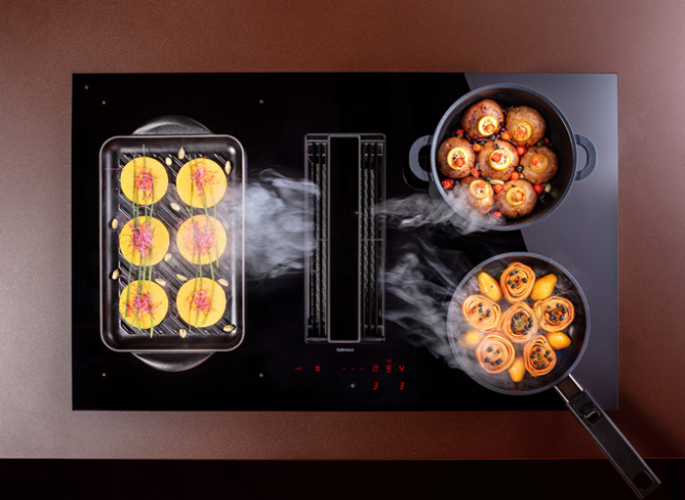 Индукционная варочная панель Falmec ZERO 84 VETRO NERO CUZQ90.05P8#ZZZN460F