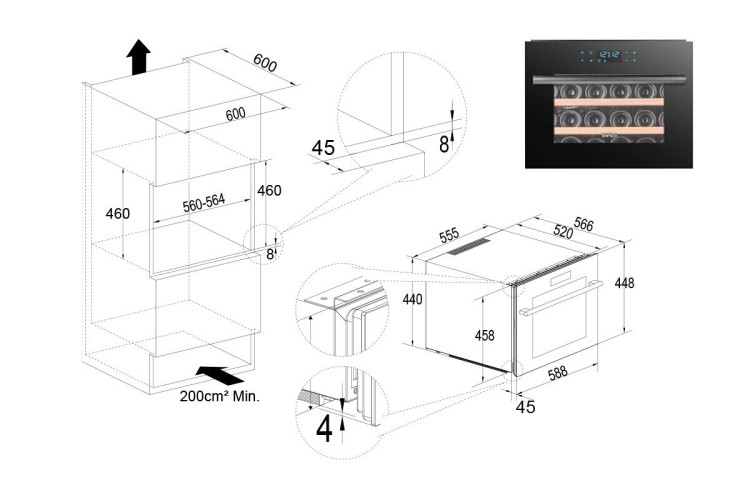 Винный шкаф GEMM WL5/126P