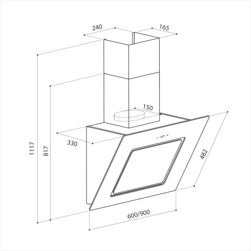 Кухонная вытяжка Lex Luna 600 black