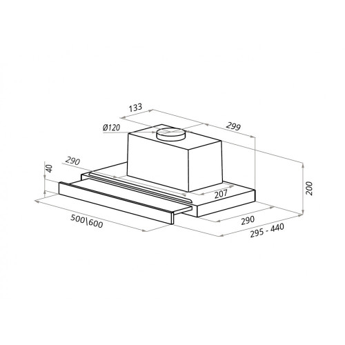 Встраиваемая вытяжка Ciarko Turbo 60 IX