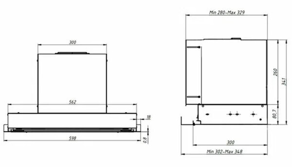 Встраиваемая вытяжка Franke T-FORM CR 60 305.0712.003