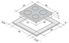 Электрическая варочная панель Fornelli PVA 60 Accordo
