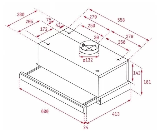 Встраиваемая вытяжка Teka TL 6310 SS