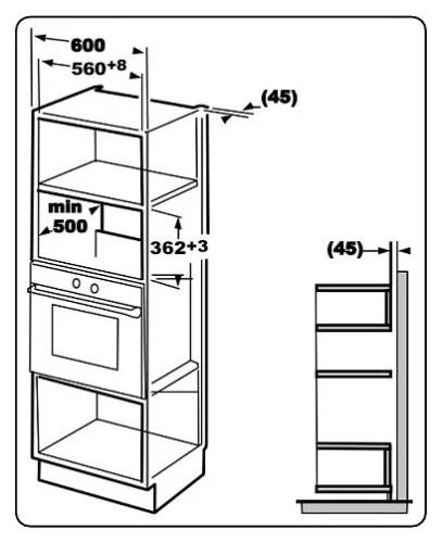 Встраиваемая микроволновая печь Evelux MW 20 X