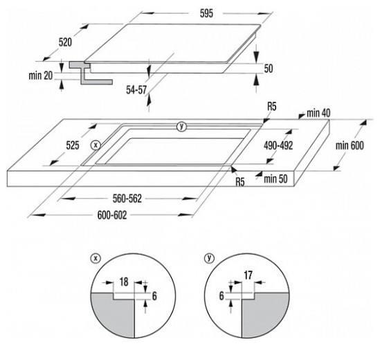 Электрическая варочная панель Korting HK 63552 B