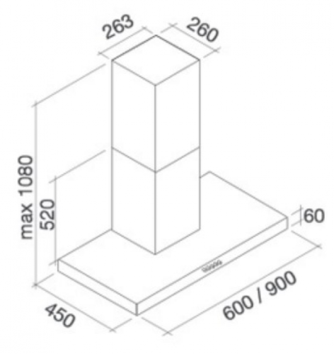 Кухонная вытяжка Falmec Mercurio Evo 90 CMUN90.E6P2 ZZZ3460F