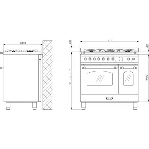 Комбинированная плита Lofra RLVD96MFTE
