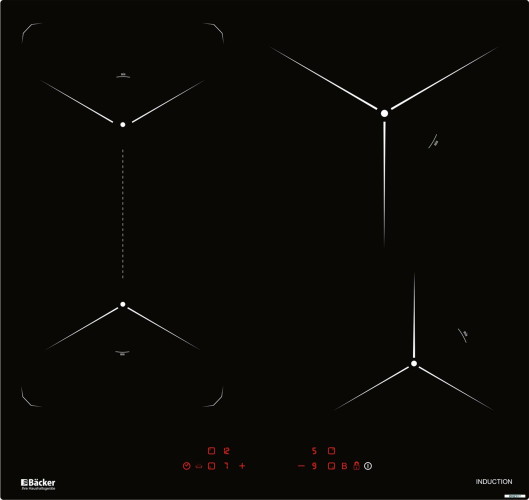 Индукционная варочная панель Backer BIH604 1T S4 Black