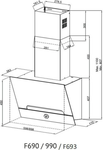 Кухонная вытяжка Kuppersberg F 693 W