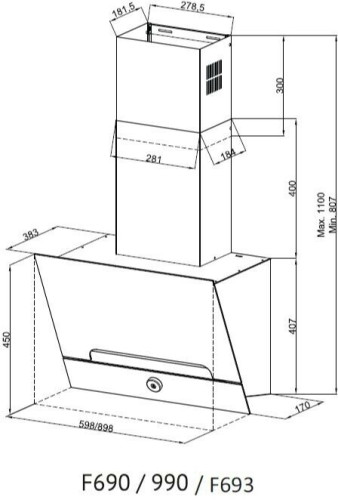 Кухонная вытяжка Kuppersberg F 693 W