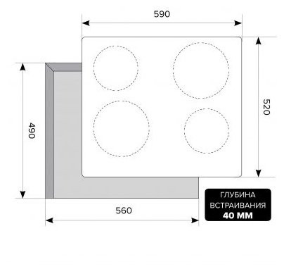 Электрическая варочная панель Lex EVH 642 BL