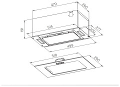 Встраиваемая вытяжка HOMSair Crocus Push 52 Beige