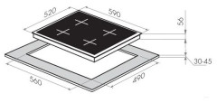 Индукционная варочная панель MAUNFELD MVI 59 2 FL BK