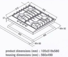 Комбинированная варочная панель Simfer H60V31O511