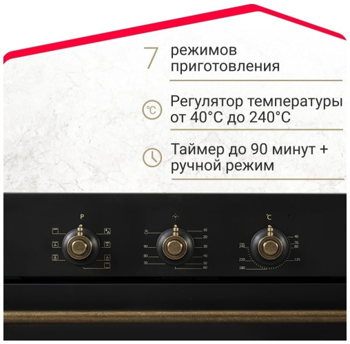 Электрический духовой шкаф Simfer B6EL18017