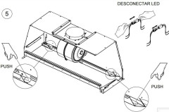 Встраиваемая вытяжка PANDO PRO 85 INOX V 1050 SEC PLUS