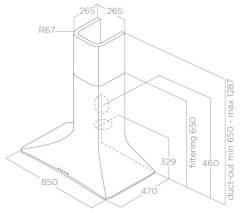 Кухонная вытяжка Elica SWEET WHITE A 85 CAM