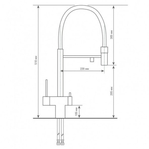 Смеситель для кухни Zigmund & Shtain ZS 2300 речной песок