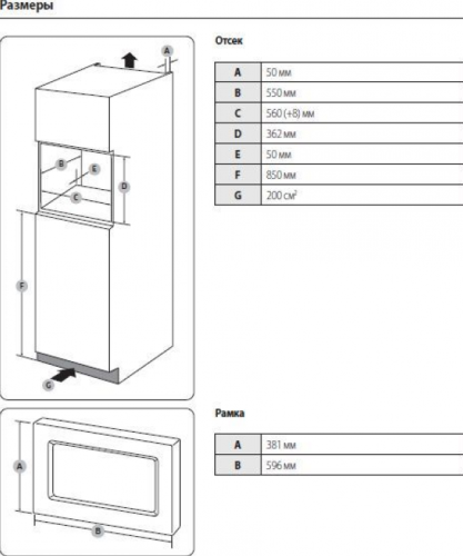 Встраиваемая микроволновая печь Samsung MS20A7118AW/BW