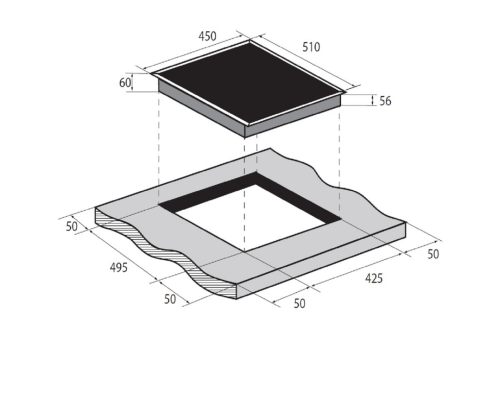 Индукционная варочная панель Zugel ZIH453W