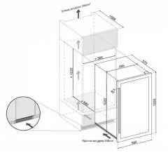 Встраиваемый винный шкаф Dunavox DAVS-72.185DB