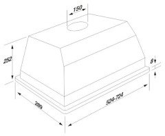 Встраиваемая вытяжка Jetair CA Extra 720 inx 09