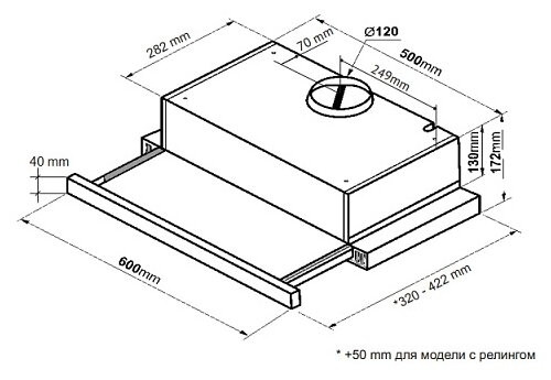 Встраиваемая вытяжка Korting KHP 6617 RN
