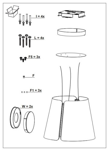 Кухонная вытяжка Faber BEAT DG MATT F45