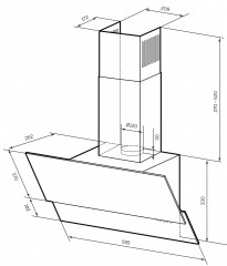 Кухонная вытяжка Lex Mera 600 черный