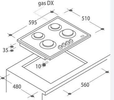 Газовая варочная панель Candy CPG64SGGHJV